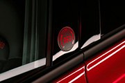 (RED) logo on the B-Pillar